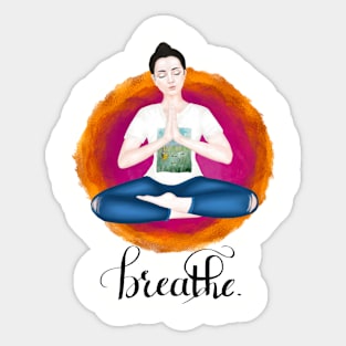 breathe. calligraphy Sticker